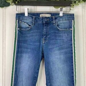 Zara distressed skinny jeans with raw hem